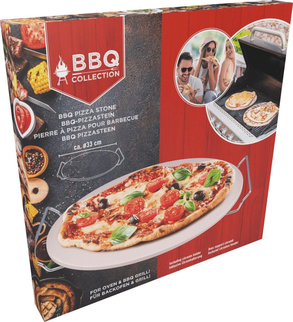 Bbq collectie ovensteen bak pizza, brood en toast ?33cm