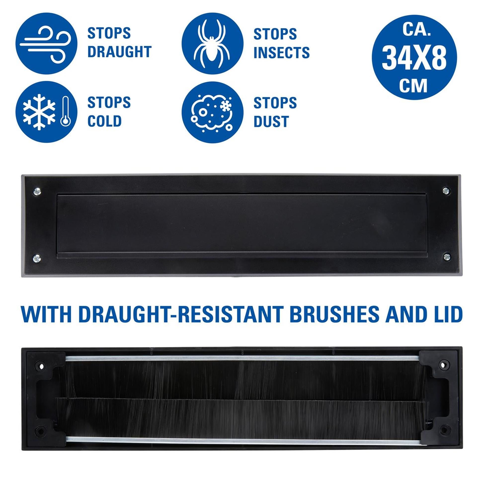 Kinzo brievenbusafdekking zwart