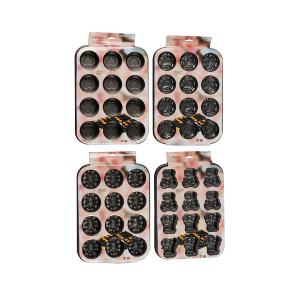 Lifetime muffin-bakvorm 43.5x28.4 cm zwart assorti