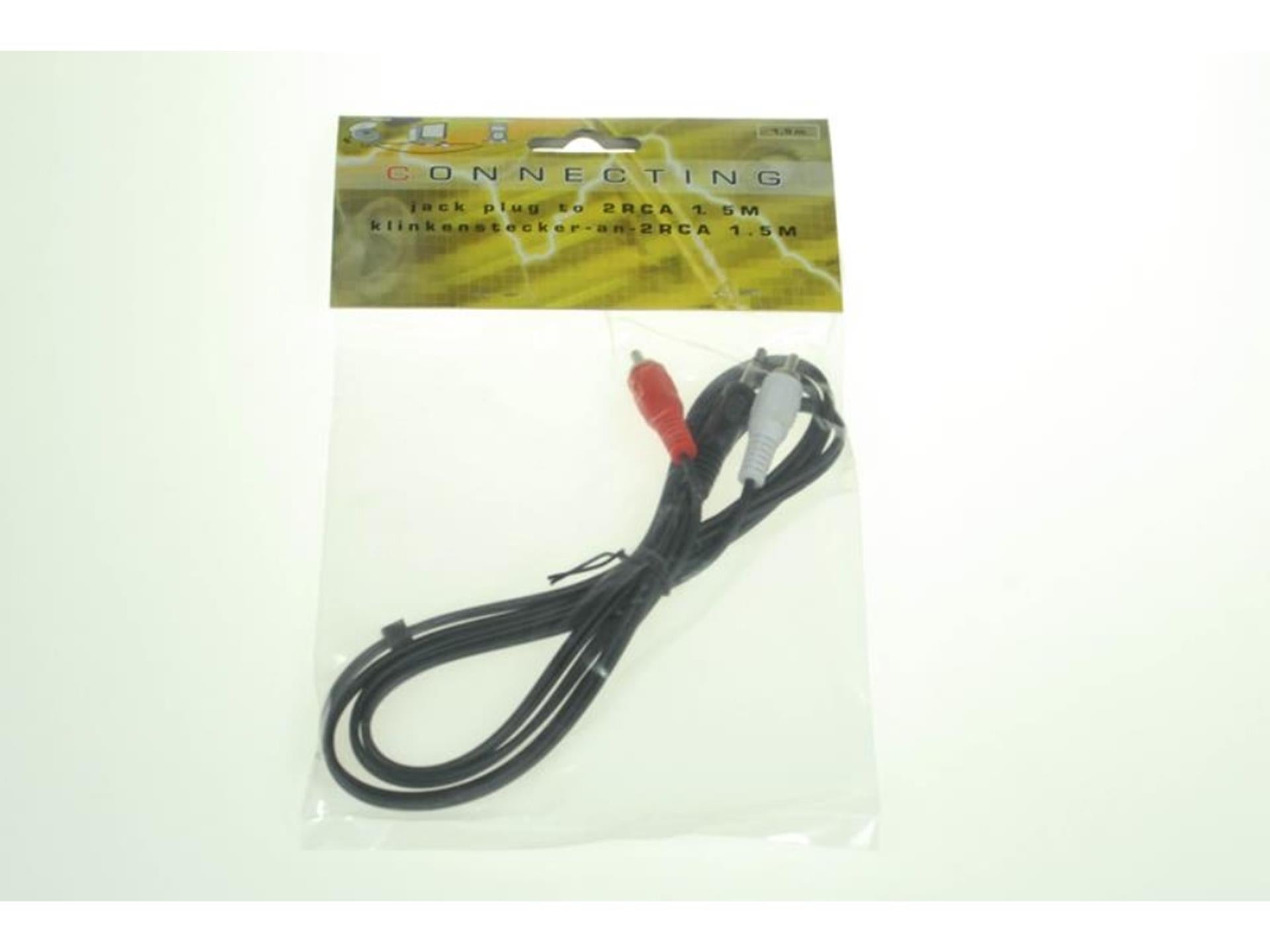 Lifetime kabel jack plug naar 2rca 1.5mtr connect