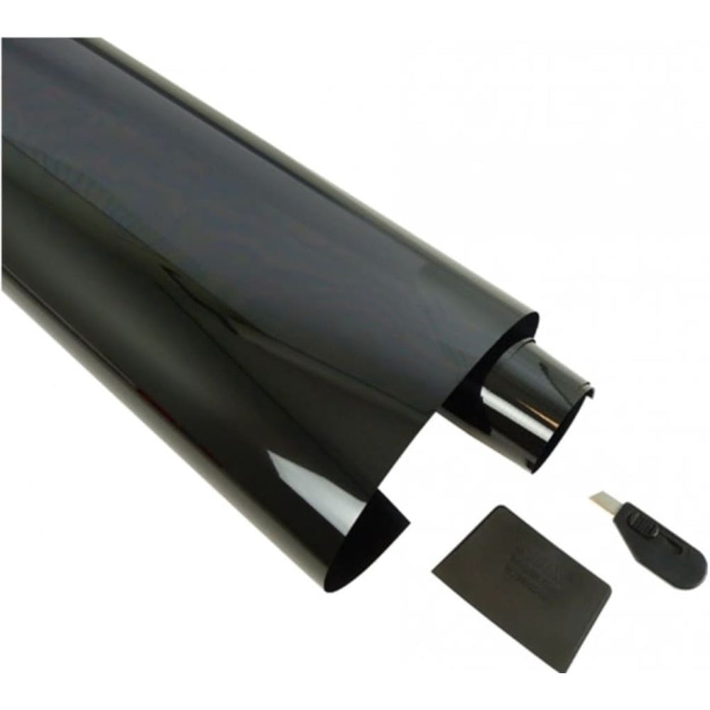 Carpoint Raamfolie Limo zwart 300x76 cm zwart
