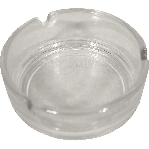 Diverse asbak glas rond 11 cm