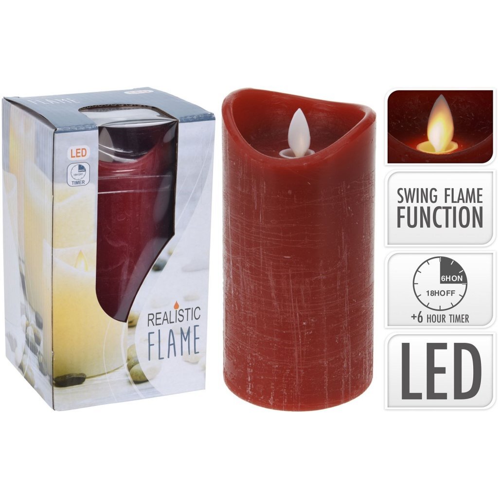 CT Ledkaars Dansvlam Rood + Timer