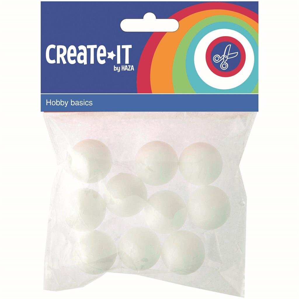 Create it piepschuim bollen 2,5 cm 10 stuks