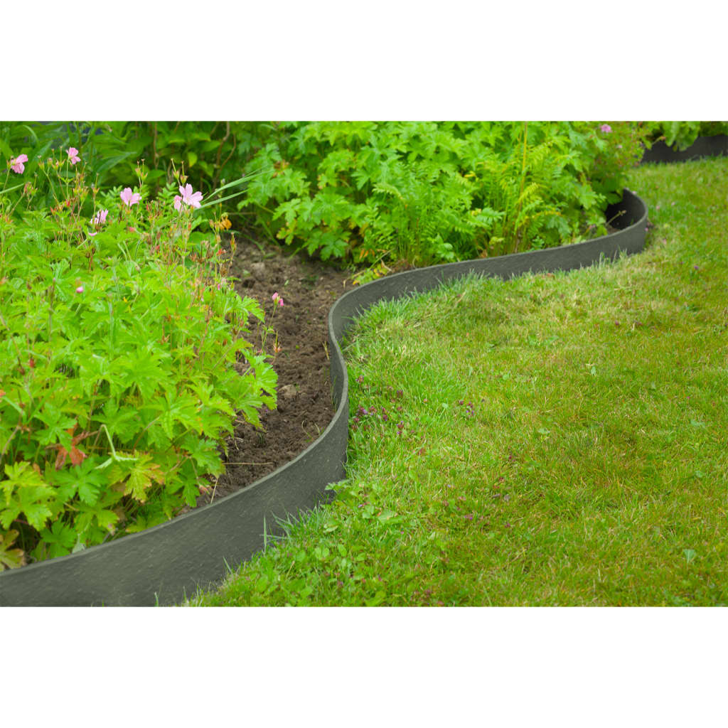 Natuur tuinrand getextureerd 0,12x24 m 5 mm grijs