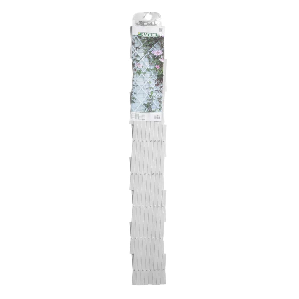 Natuur tuinlatwerk 100x200 cm pvc wit 6040703