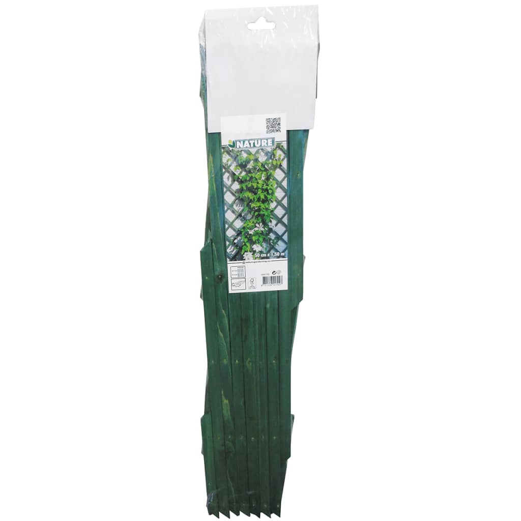 Natuur tuinlatwerk 50x150 cm hout groen