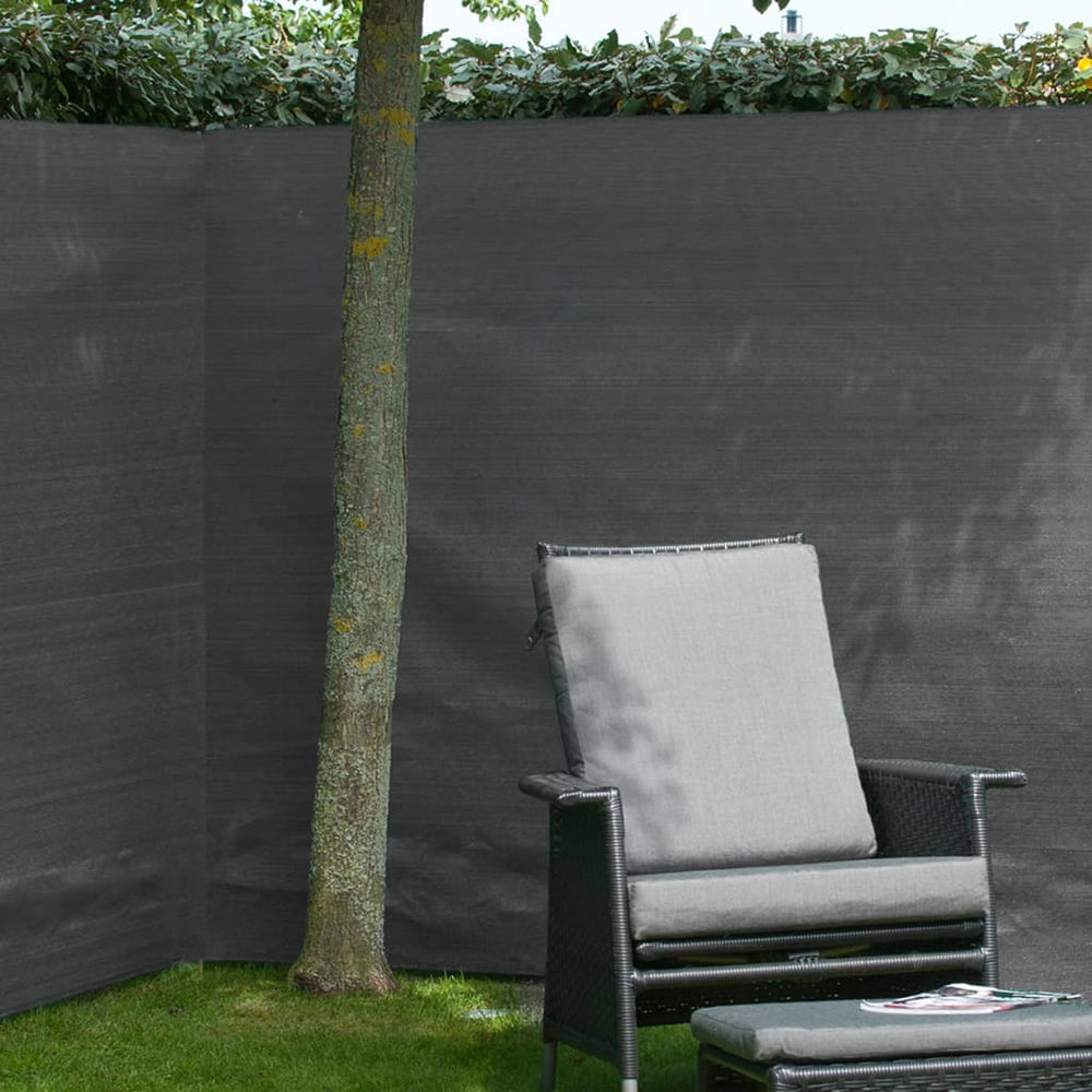Natuur tuinscherm 1x3 m pe antraciet