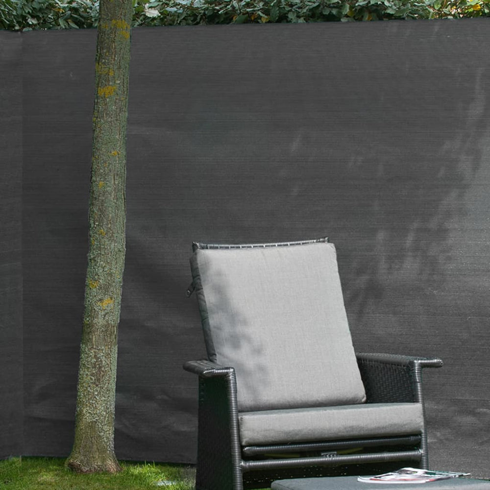 Natuur tuinscherm 1,5x5 m pe antraciet