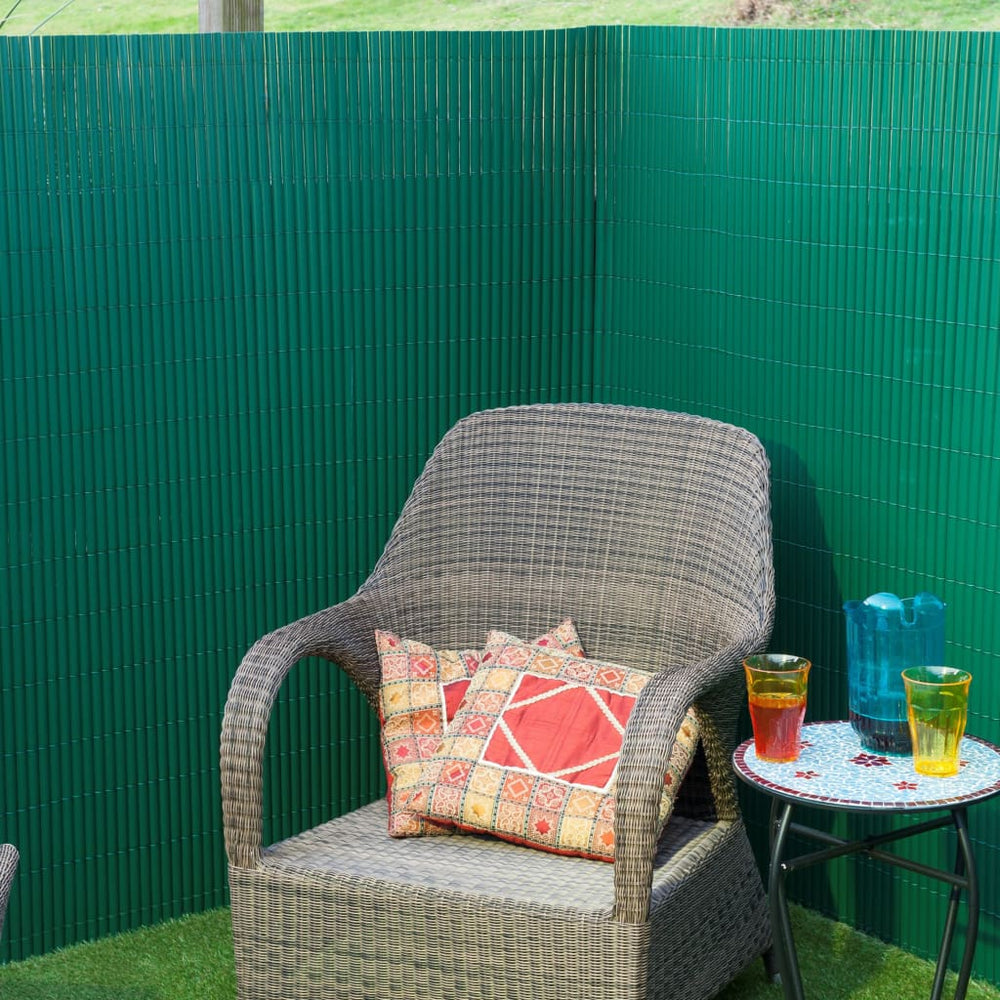 Nature tuinscherm dubbelzijdig 1x3m pvc groen