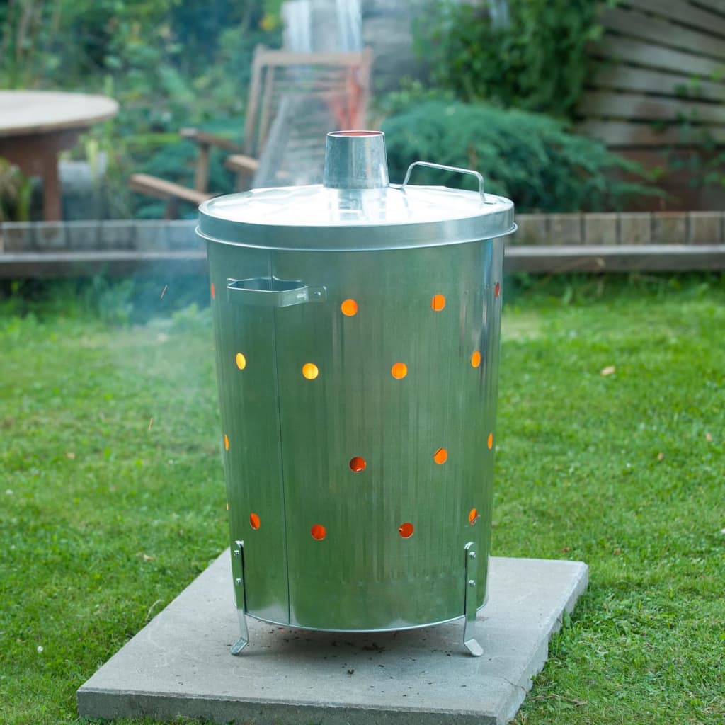 Natuur tuinverbrandingsoven rond 46x72 cm gegalvaniseerd staal