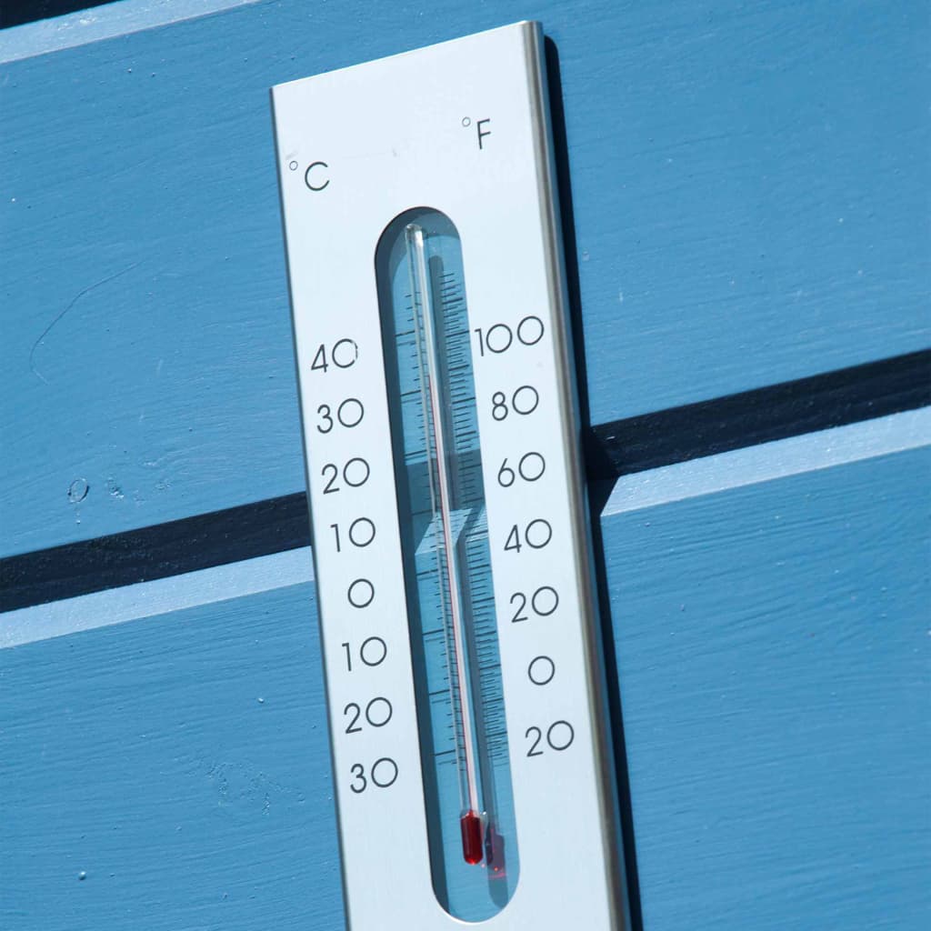 Natuur wandthermometer 7x1x23 cm aluminium