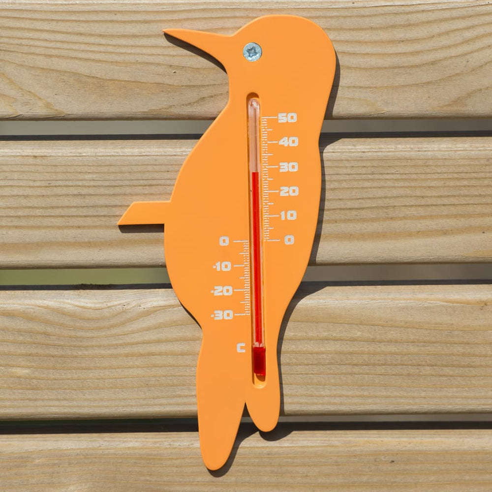 Natuur wandthermometer vink oranje