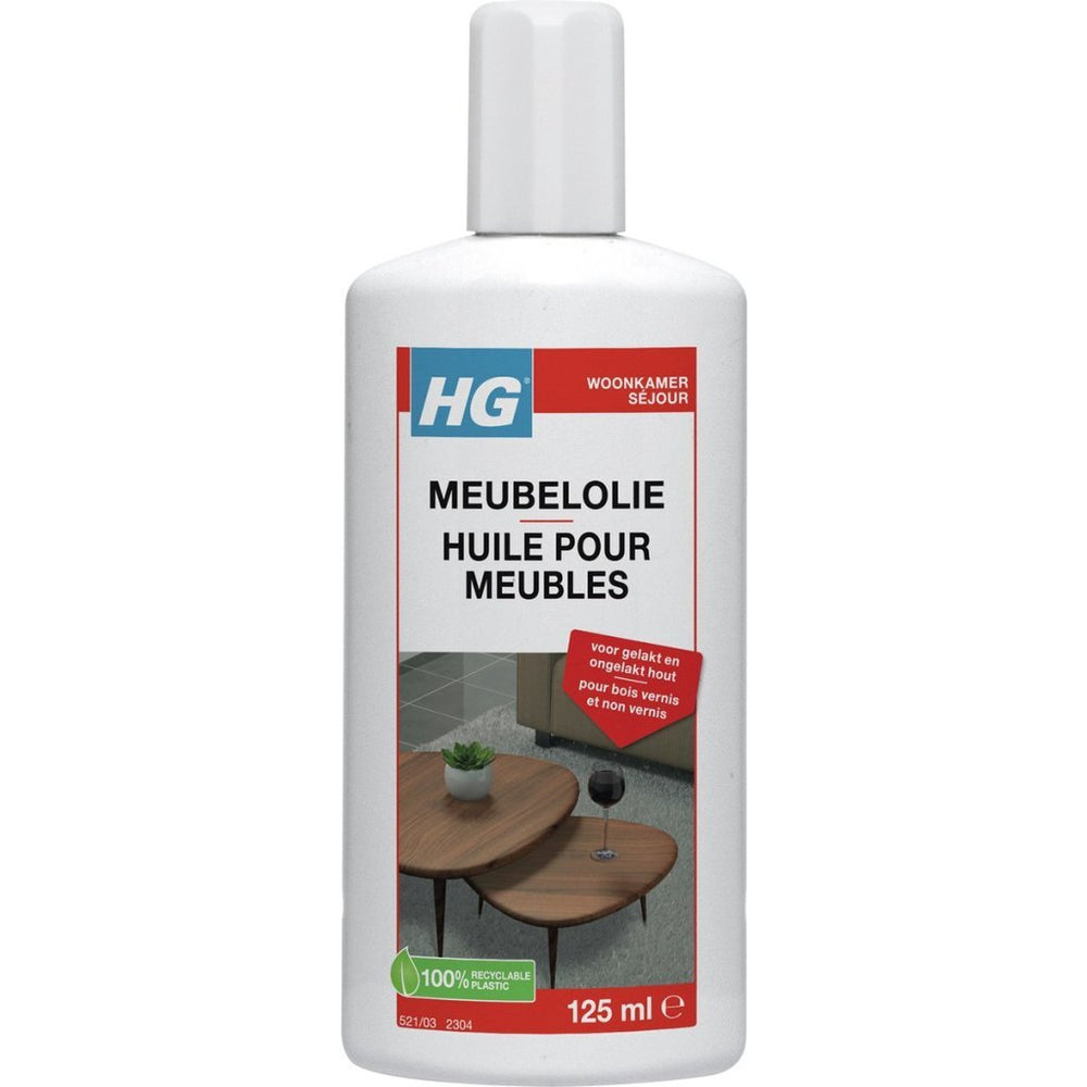 Hg verzorgende meubelolie eiken mahonie kersen 125 ml
