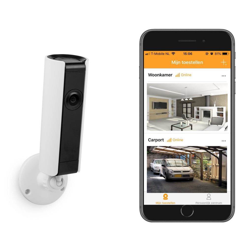 Smartwares CIP-37183 180 graden; IP Camera Binnenhuis Wit Zwart