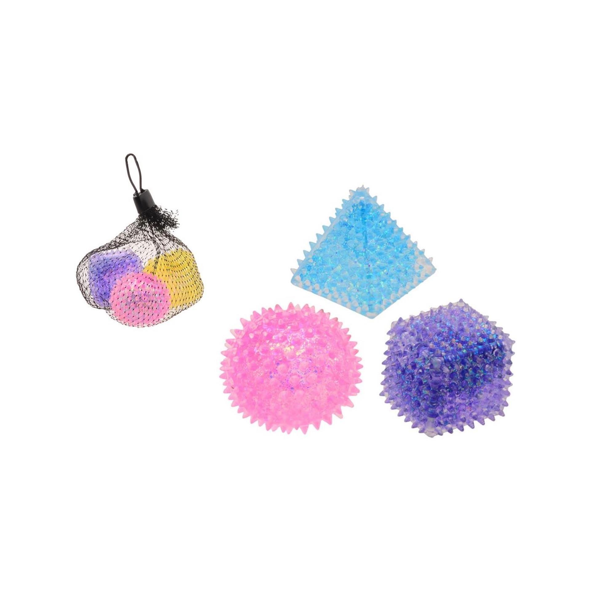 Johntoy slow rise squeeze glitter vormen - 3st.