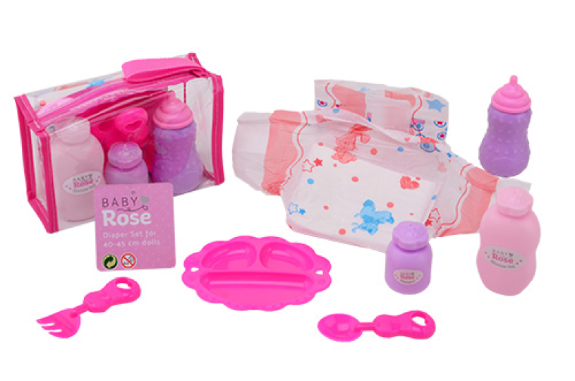 Johntoy john toy baby rose verzorgset in tasje