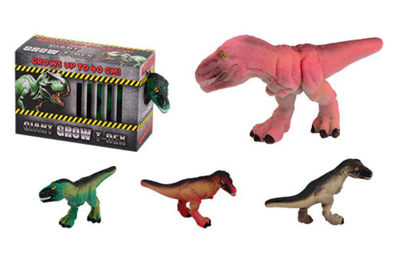 Johntoy reuze groeiende t-rex in doos - 3 kleuren assorti