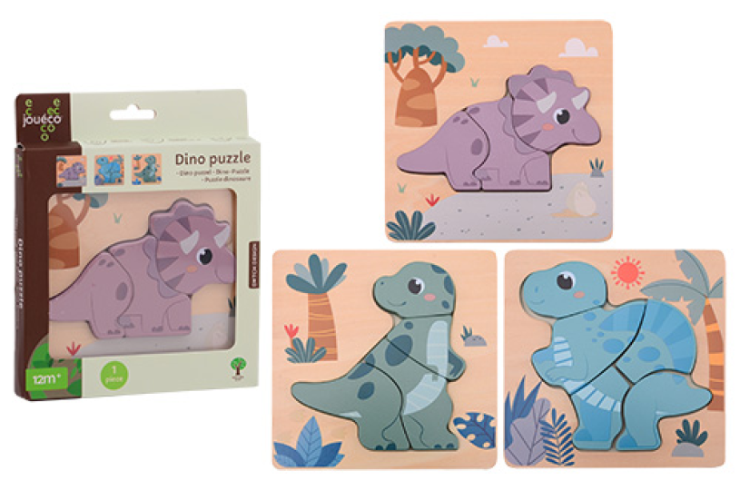 Joueco houten dino puzzel.