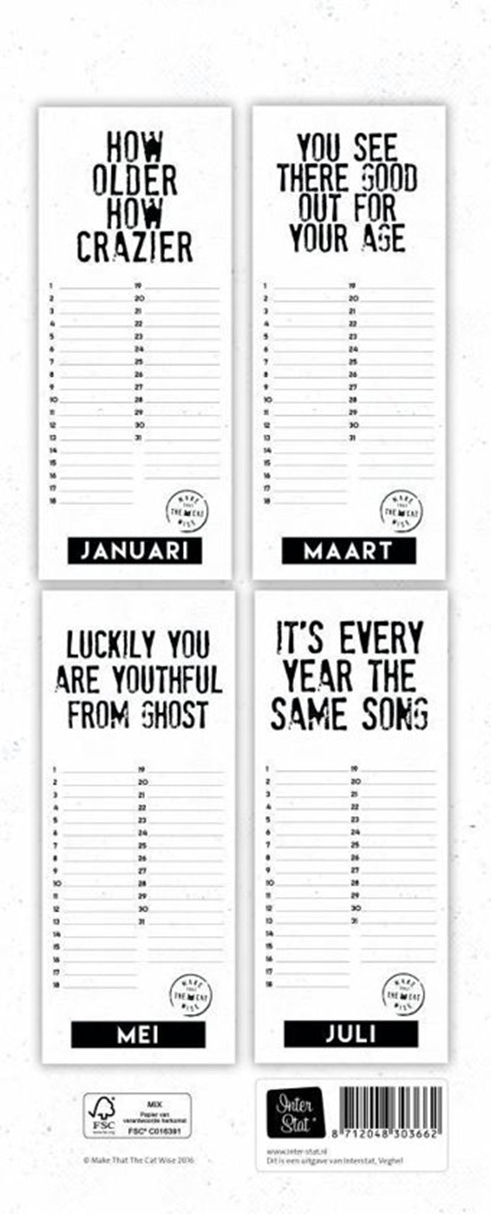 Imagebooks verjaardagskalender make that the cat wise heppie bursdeej