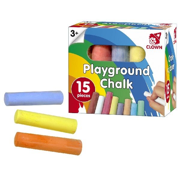 Clown stoepkrijt 15 stuks
