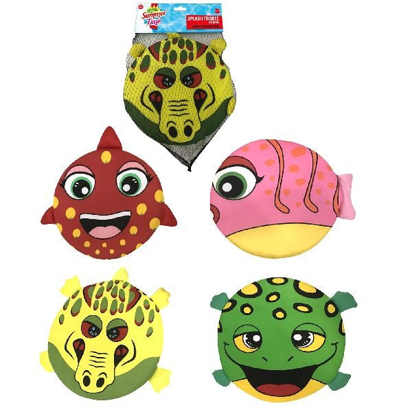 Zomerse splash frisbee dier 4 ass.