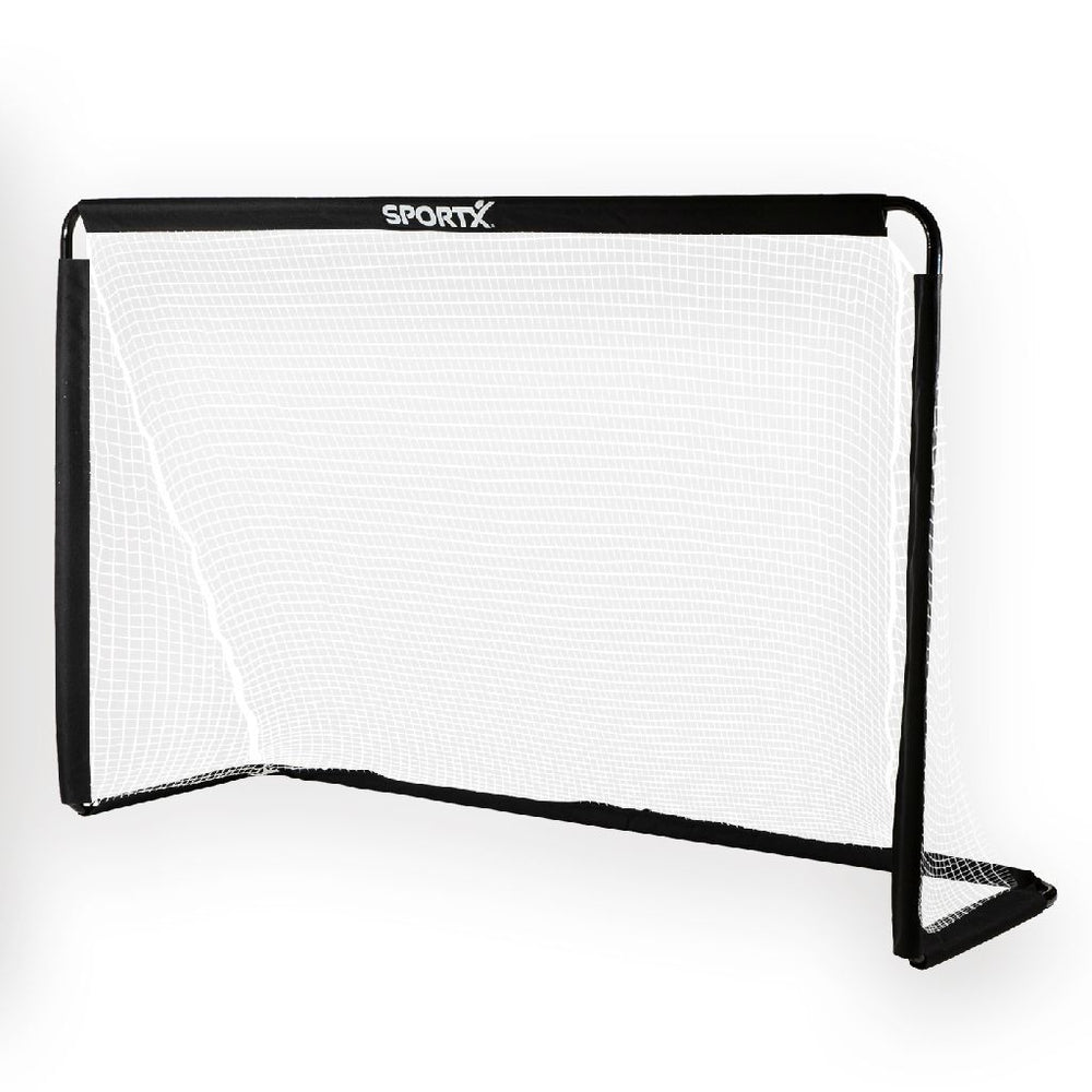 Sportx metalen voetbaldoel 182x60x122 cm zwart