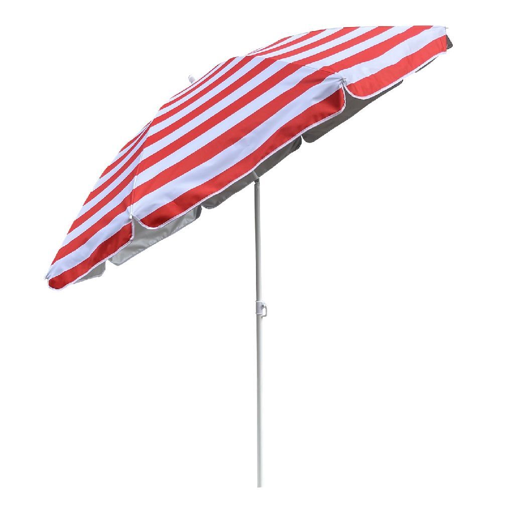 Outdoor Buitenparasol Strepen 180 cm Rood Wit