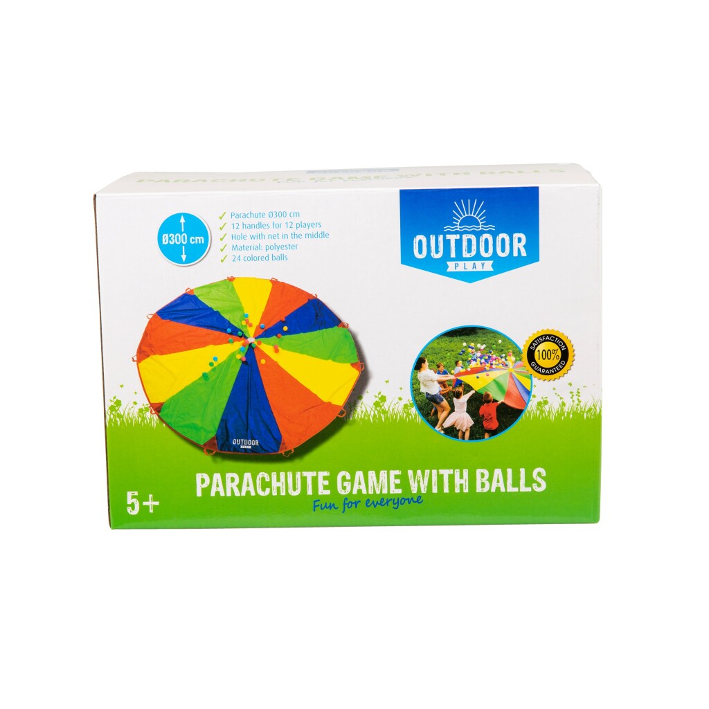 Buitenspeelparachutedoek met ballen