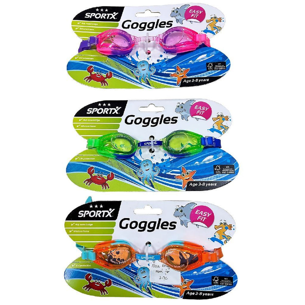 Sportx kids zwembril 4 sterren assorti