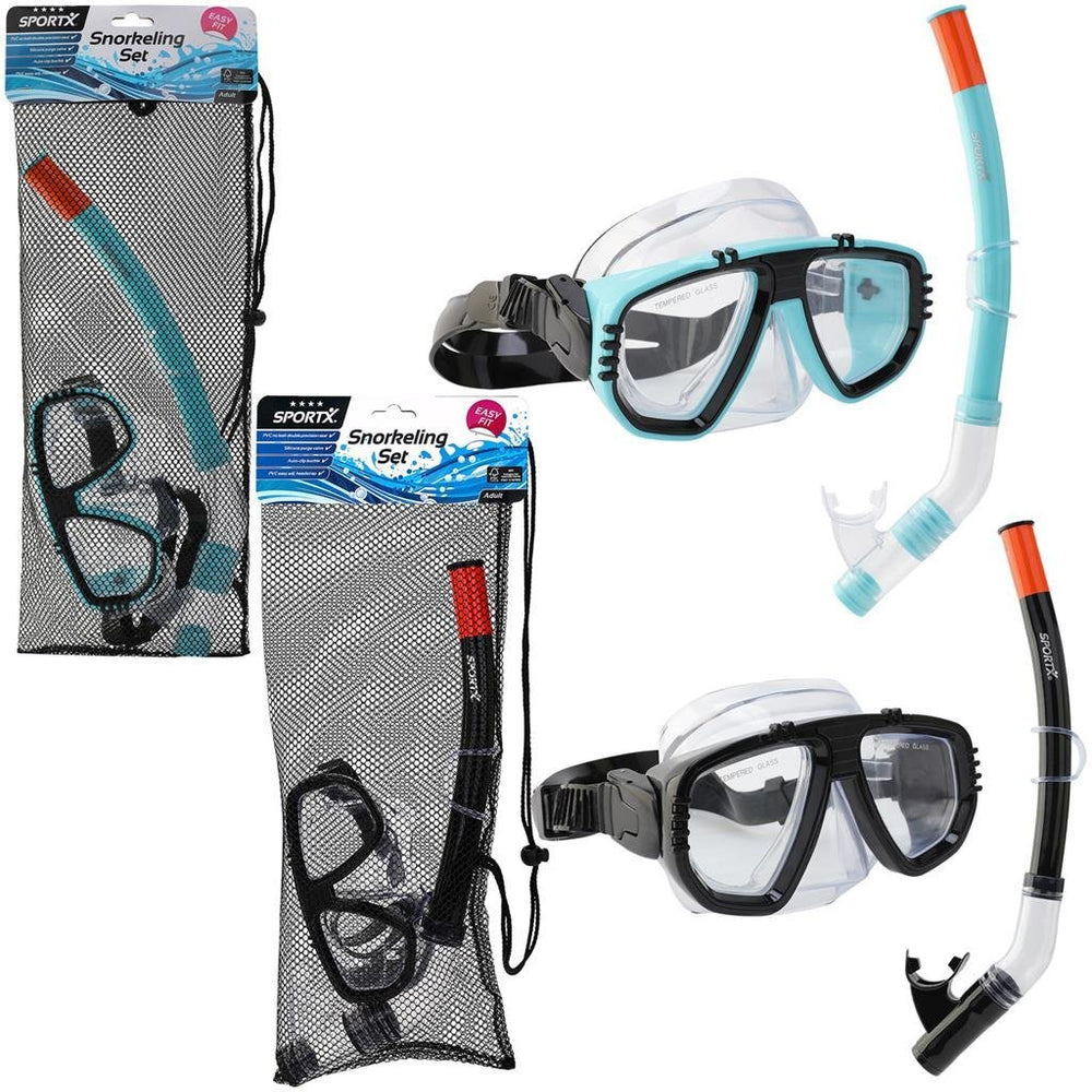 Sportx volwassenen snorkelset 4 sterren assorti