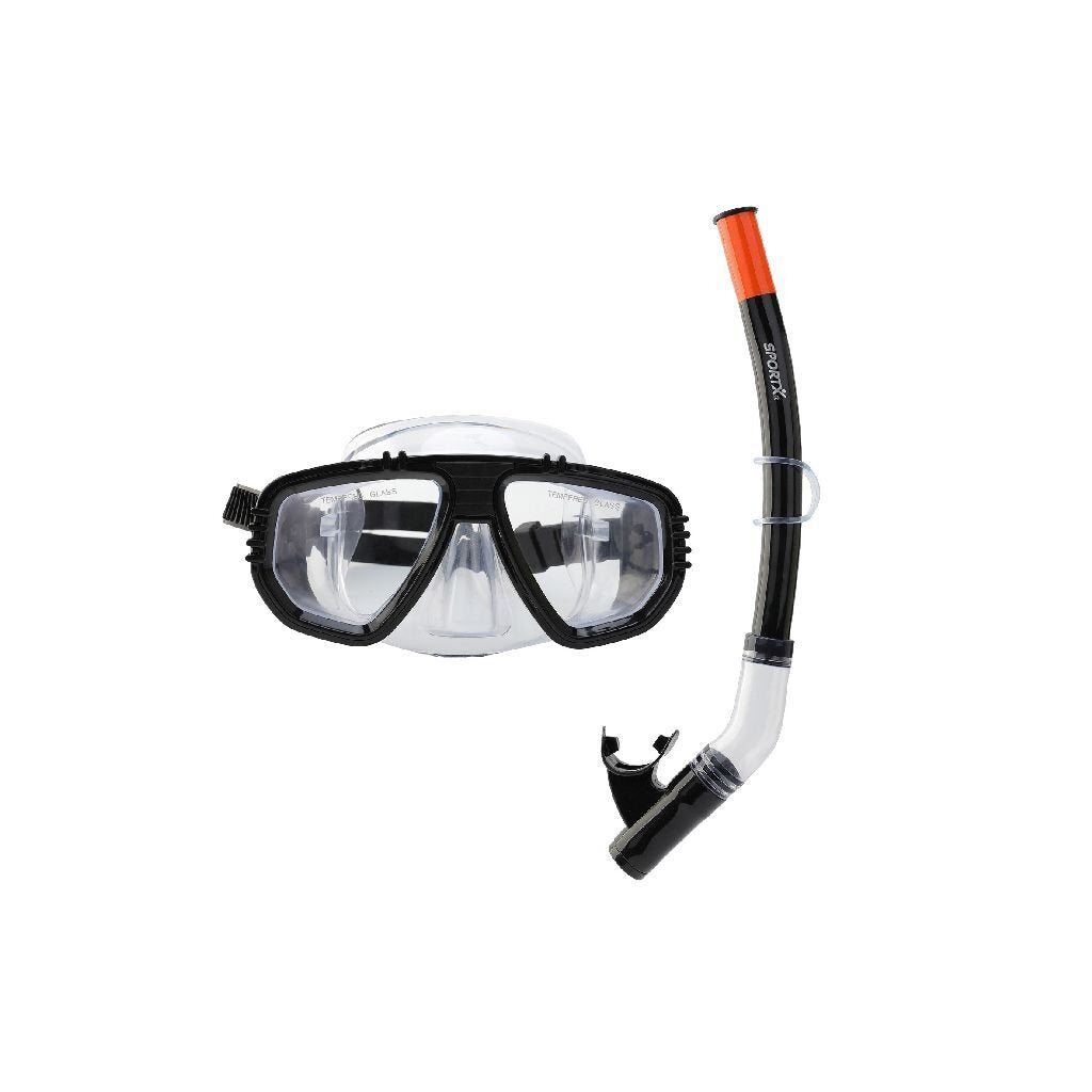 Sportx volwassenen snorkelset 4 sterren assorti