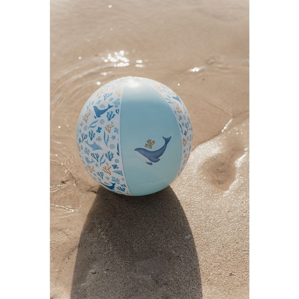Little Dutch ocean dream strandbal blauw, 35cm