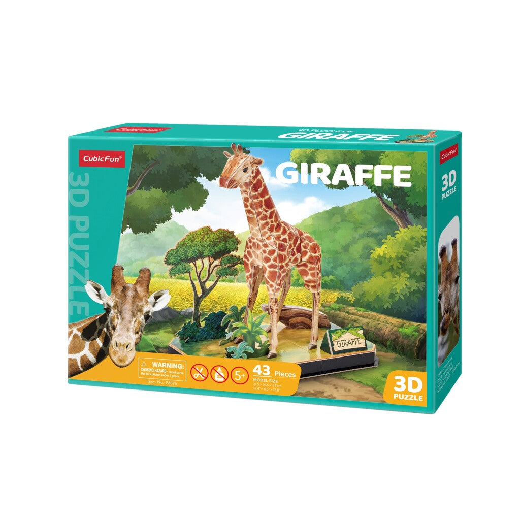 Kubieke leuke 3D-puzzel giraffe 43 stukjes