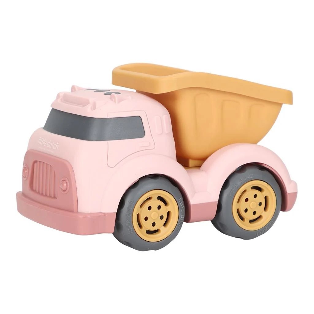 Kleine Hollandse kiepwagen roze, 17cm