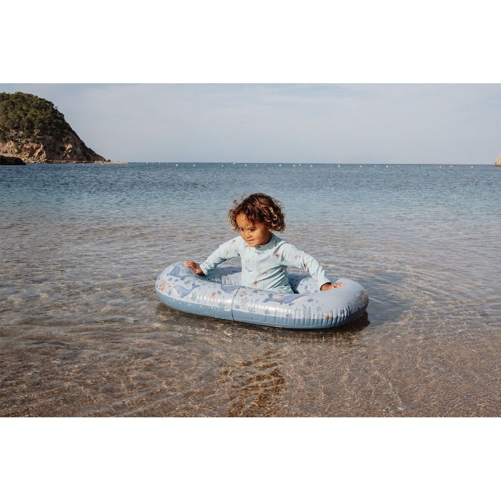Little dutch ocean world bootje 100x67 cm blauw