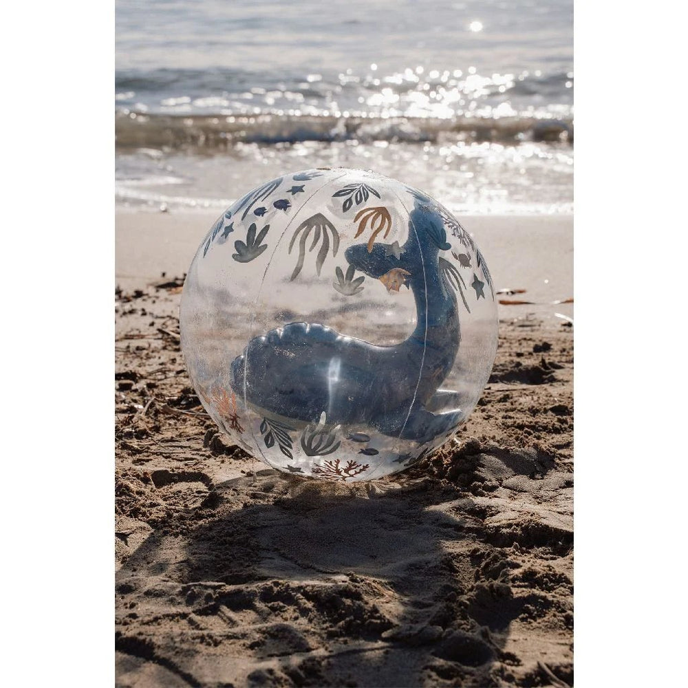 Little dutch ocean world strandbal 3d 35 cm transparant
