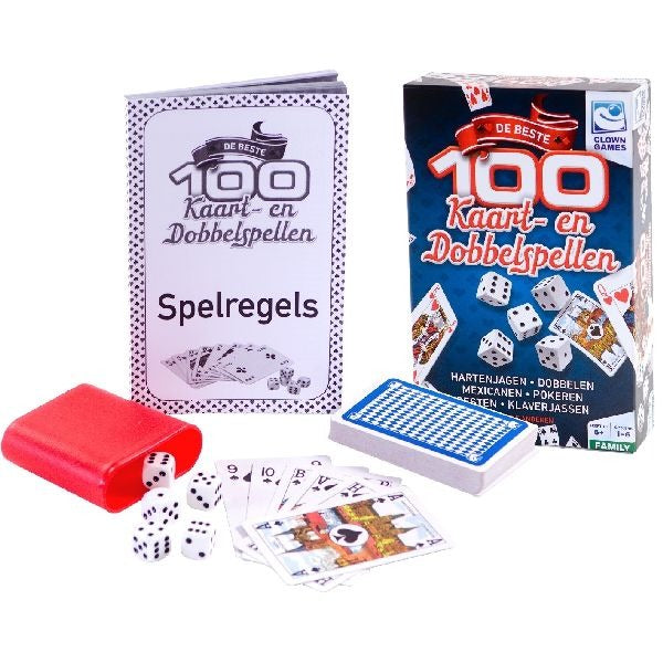 Clown Games 100 Kaarten en Dobbel Spellen