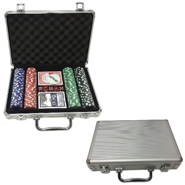 Clownspellen pokerset in aluminium koffer