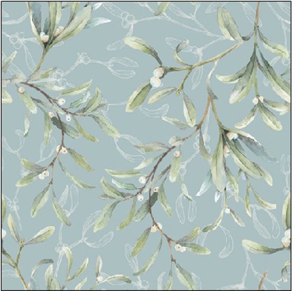 Ambiente Ambiente Servet Maretak Overal 25 cm Kerst Cocktailservet