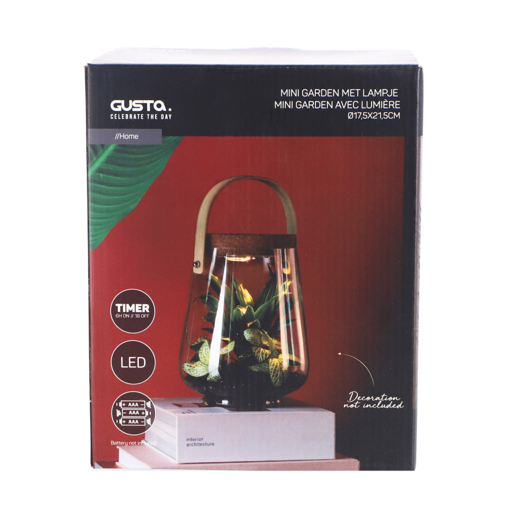 Gusta minituin met lampje 21,5 cm