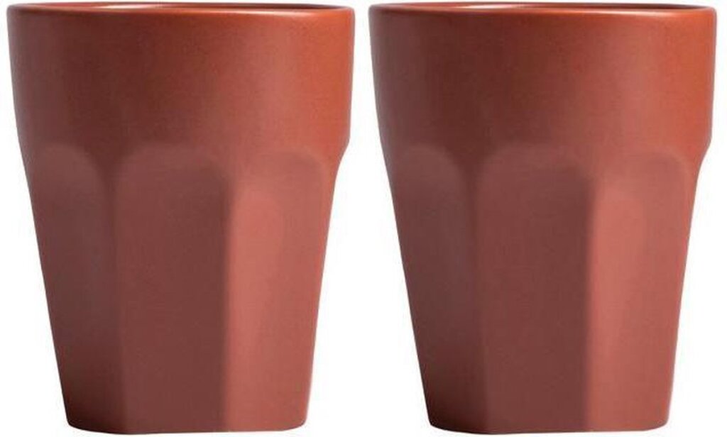 Gusta mok tarra 2stuks aardewerk ø 7,5cm x 9,5cm