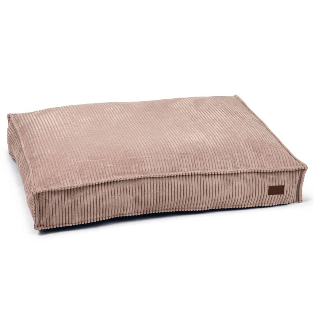 Ontworpen door Lotte Ontworpen door Lottekussen Honden geribbeld 100x70x15 cm roze