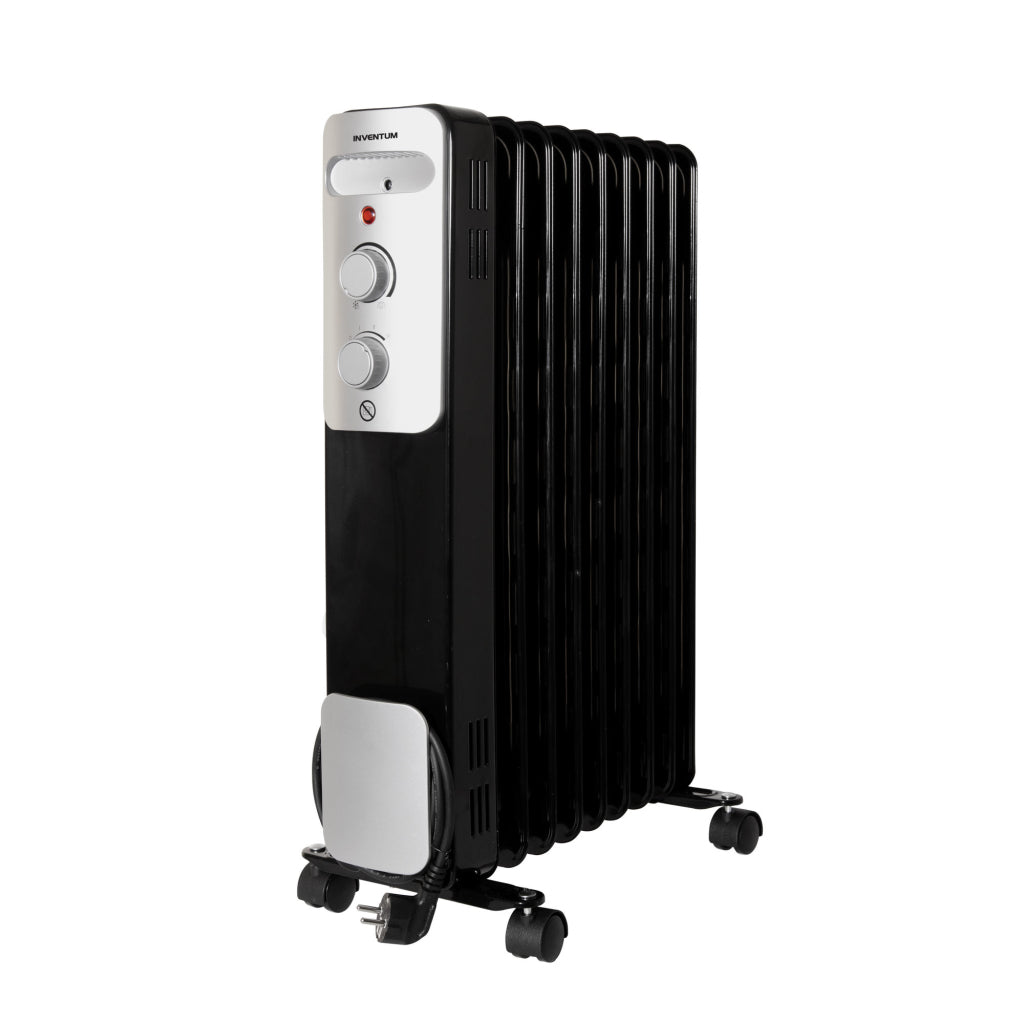 Inventum ko931b oliegevulde radiator 2000w zwart zilver