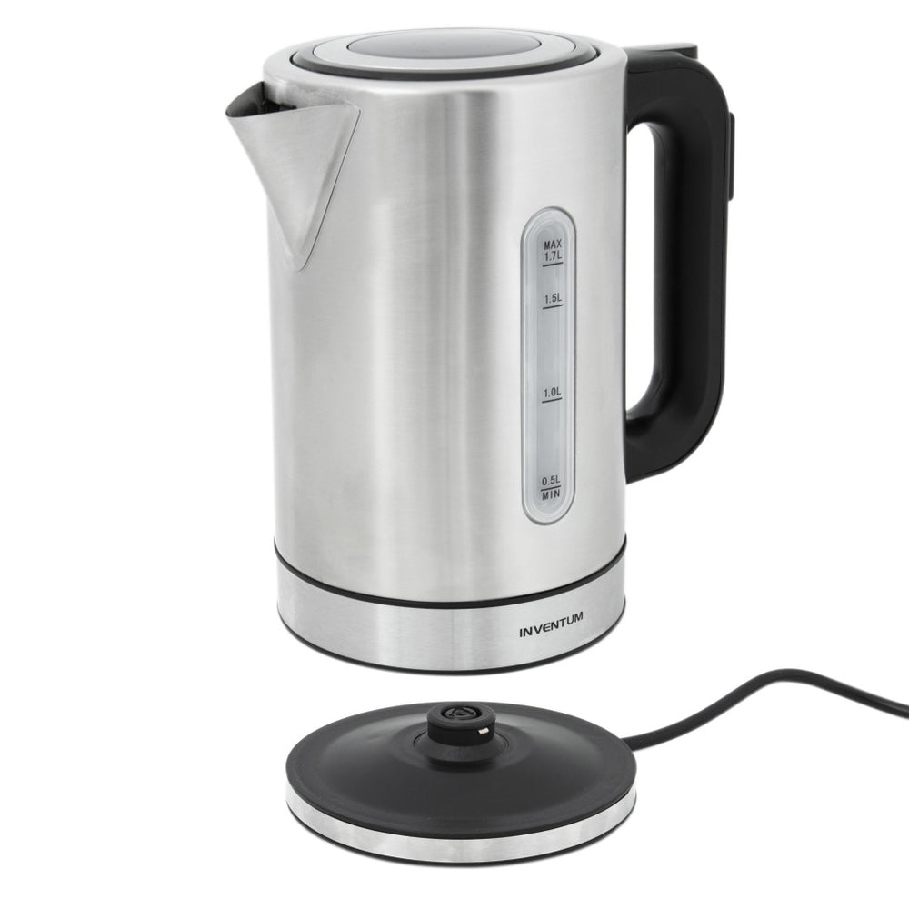 Inventum hw817d snoerloze waterkoker 2200w 1,7l RVS zwart