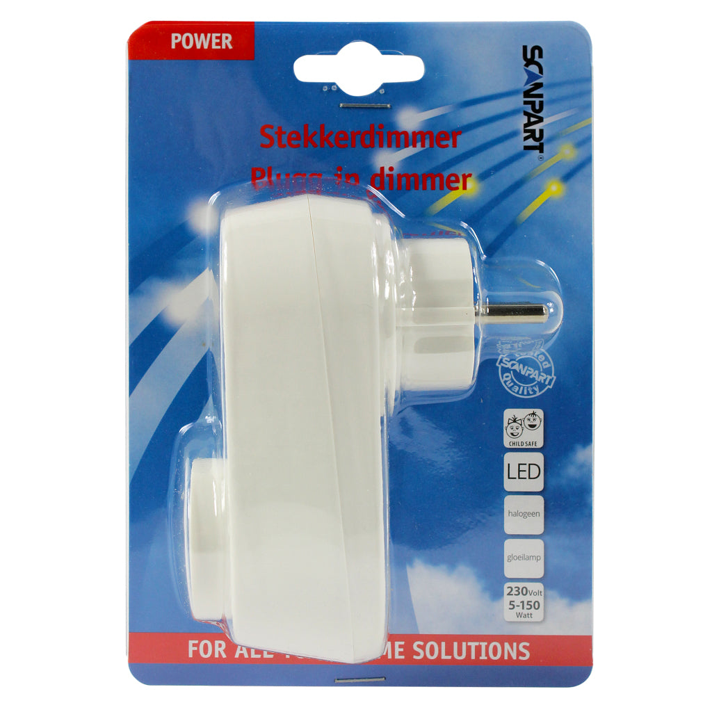 Scanpart universeel stekkerdimmer led 5-150w