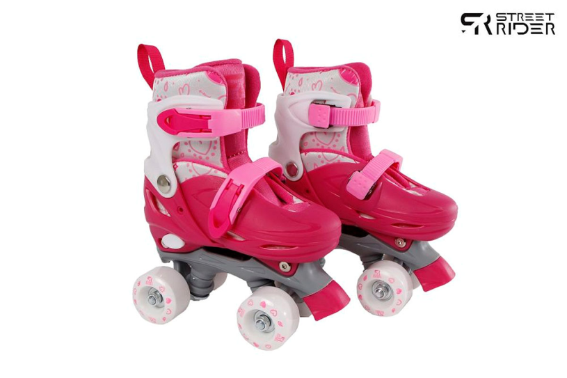 Street rider roller skates pink adjustable, size 27-30