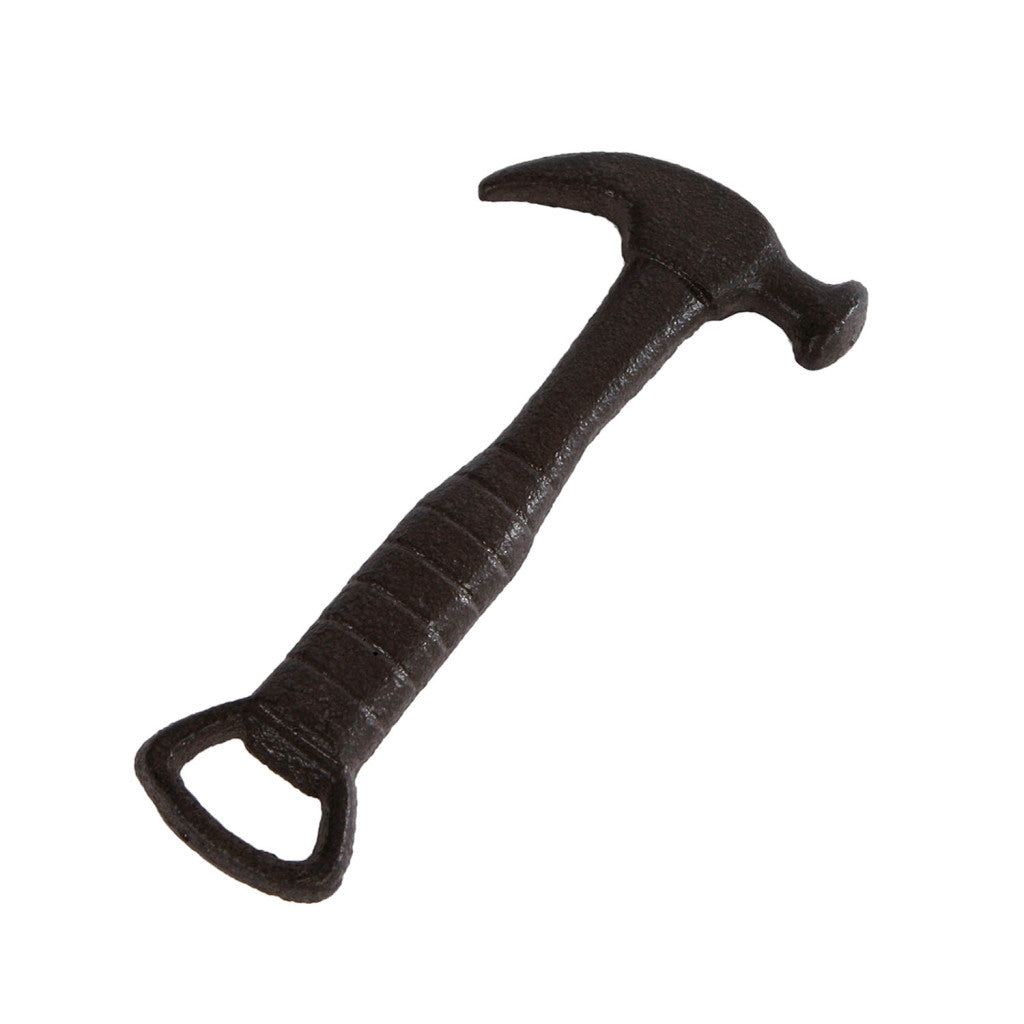 Excellent Houseware Huishoudartikelen Bieropener Hamer Roest Gietijzer 17,5x8,5x1,2cm