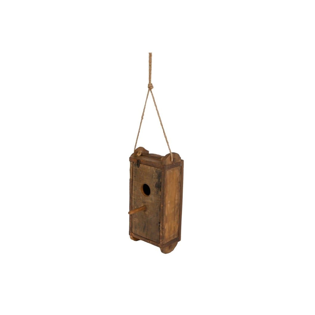 Diversen vogelhuis steenmal naturel recycle hout 30x15x12cm