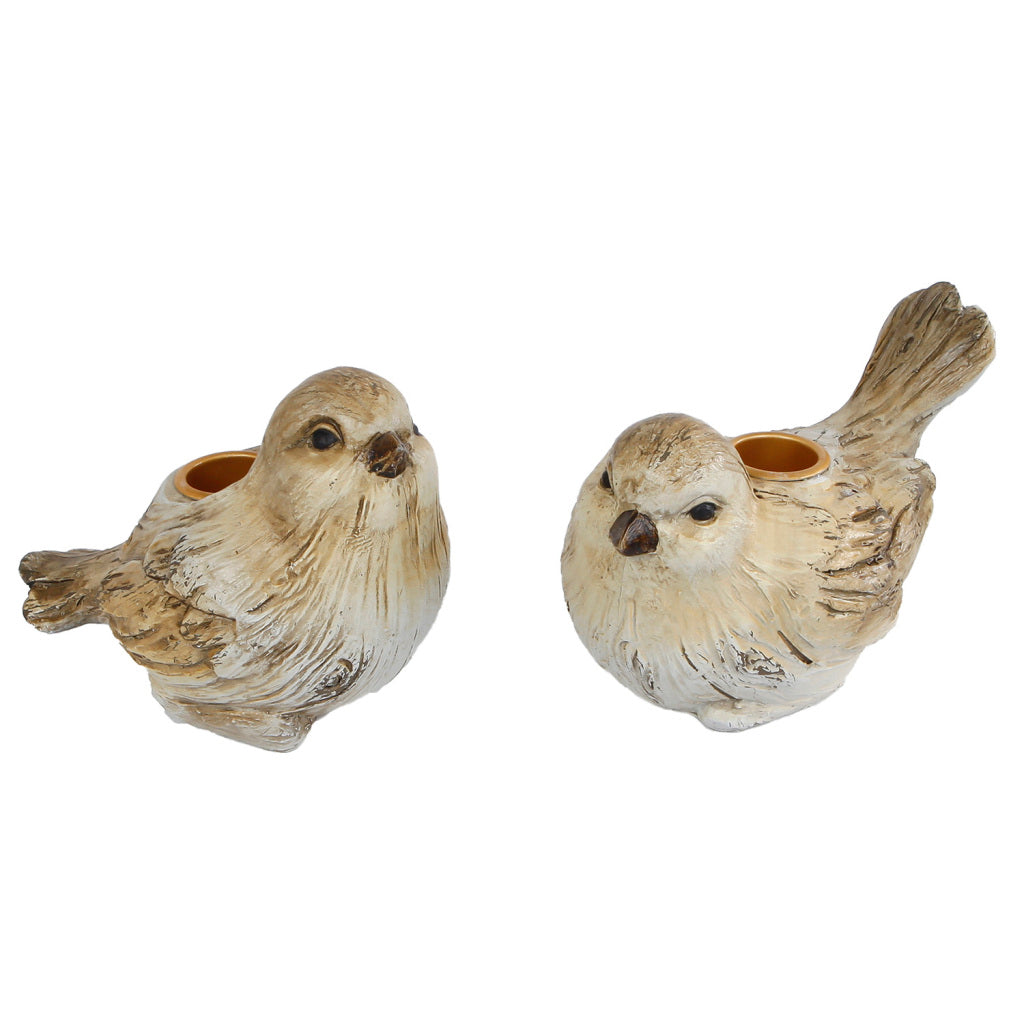 Overige merken kandelaar vogel jack cr egrave;me bruin polystone 13,5x9x10,2 cm